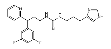 1-[3-(3,5-difluorophenyl)-3-pyridin-2-ylpropyl]-2-[3-(1H-imidazol-5-yl)propyl]guanidine结构式