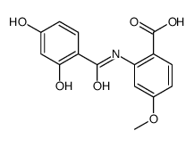 2-[(2,4-dihydroxybenzoyl)amino]-4-methoxybenzoic acid结构式