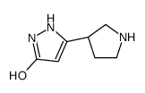 5-[(3R)-pyrrolidin-3-yl]-1,2-dihydropyrazol-3-one结构式
