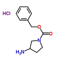 3-氨基-N-CBZ-吡咯烷盐酸盐结构式