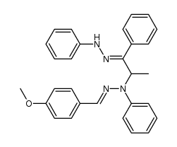 2-[2-(4-methoxybenzylidene)-1-phenylhydrazino]-1-phenyl-1-propanone phenylhydrazone Structure