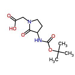 2-[3-(BOC-AMINO)-2-OXOPYRROLIDIN-1-YL]ACETIC ACID Structure