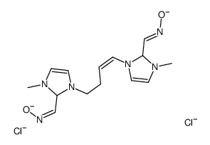 (E)-1-[1-methyl-3-[(E)-4-[3-methyl-2-[(E)-oxidoiminomethyl]-2H-imidazol-1-yl]but-3-enyl]-2H-imidazol-2-yl]-N-oxidomethanimine,dichloride Structure
