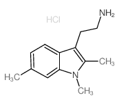 [2-(1,2,6-trimethyl-1H-indol-3-yl)ethyl]amine hydrochloride结构式