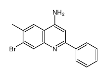 4-Amino-7-bromo-6-methyl-2-phenylquinoline结构式