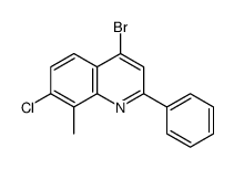 4-bromo-7-chloro-8-methyl-2-phenylquinoline结构式