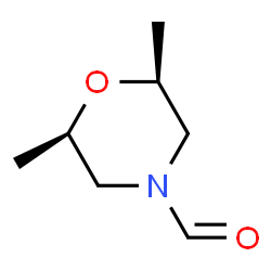 4-Morpholinecarboxaldehyde, 2,6-dimethyl-, cis- (9CI)结构式