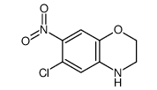 6-chloro-7-nitro-3,4-dihydro-2H-1,4-benzoxazine结构式