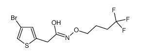 2-(4-bromothiophen-2-yl)-N-(4,4,4-trifluorobutoxy)acetamide Structure