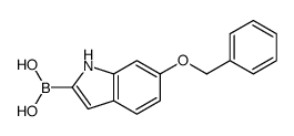 6-苄氧基-1H-吲哚-2-硼酸结构式