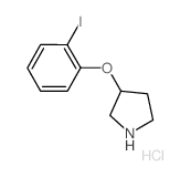 2-Iodophenyl 3-pyrrolidinyl ether hydrochloride结构式