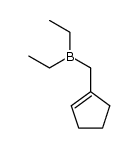 (cyclopent-1-en-1-ylmethyl)diethylborane Structure