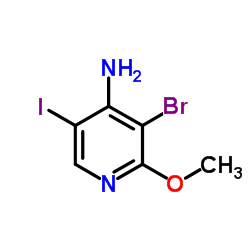 3-Bromo-5-iodo-2-methoxy-4-pyridinamine Structure