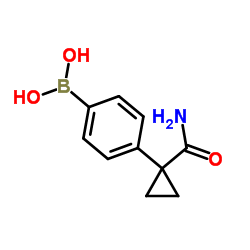 4-(1-carbamoylcyclopropyl)phenylboronic acid结构式