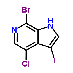 7-Bromo-4-chloro-3-iodo-1H-pyrrolo[2,3-c]pyridine Structure