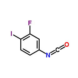 2-Fluoro-1-iodo-4-isocyanatobenzene结构式