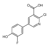 2-chloro-5-(3-fluoro-4-hydroxyphenyl)pyridine-3-carboxylic acid结构式