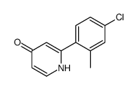 2-(4-chloro-2-methylphenyl)-1H-pyridin-4-one结构式