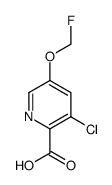 3-chloro-5-fluoromethoxy-pyridine-2-carboxylic acid Structure