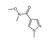 N-methoxy-N,1-dimethylpyrazole-4-carboxamide Structure