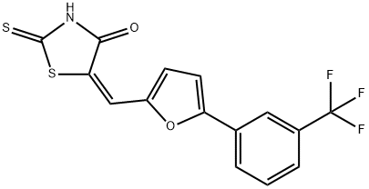 (5E)-2-sulfanylidene-5-[[5-[3-(trifluoromethyl)phenyl]furan-2-yl]methylidene]-1,3-thiazolidin-4-one Structure