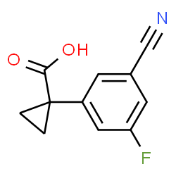 1-(3-氰基-5-氟苯基)环丙烷-1-羧酸结构式