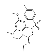 N-(3,5-dimethoxyphenyl)-N-(p-tolylsulphonyl)aminoacetaldehyde diethyl acetal结构式