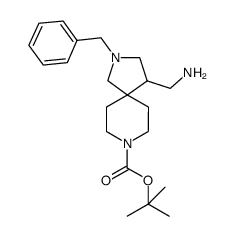 4-Aminomethyl-2-benzyl-2,8-diaza-spiro[4.5]decane-8-carboxylic acid tert-butyl ester结构式