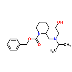 Benzyl 2-{[(2-hydroxyethyl)(isopropyl)amino]methyl}-1-piperidinecarboxylate结构式