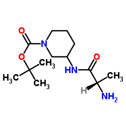 2-Methyl-2-propanyl 3-(alanylamino)-1-piperidinecarboxylate Structure