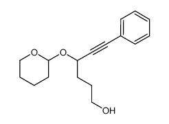 6-phenyl-4-((tetrahydropyranyl)oxy)-5-hexyn-1-ol结构式