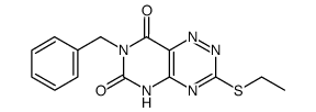 7-benzyl-3-ethylsulfanyl-5H-pyrimido[4,5-e][1,2,4]triazine-6,8-dione Structure