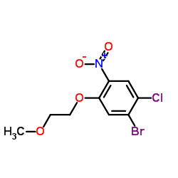1-Bromo-2-chloro-5-(2-methoxyethoxy)-4-nitrobenzene结构式