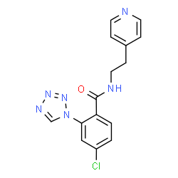 4-chloro-N-[2-(pyridin-4-yl)ethyl]-2-(1H-tetrazol-1-yl)benzamide结构式