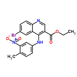 Ethyl 6-bromo-4-[(4-methyl-3-nitrophenyl)amino]-3-quinolinecarboxylate Structure