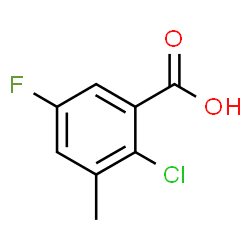 2-Chloro-5-fluoro-3-methylbenzoic acid结构式