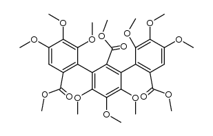 4,5,6,4',5',6',4'',5'',6''-nonamethoxy-m-terphenyl-2,2',2''-tricarboxylic acid trimethyl ester结构式