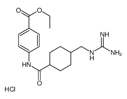 ethyl 4-[[4-[(diaminomethylideneamino)methyl]cyclohexanecarbonyl]amino]benzoate,hydrochloride结构式