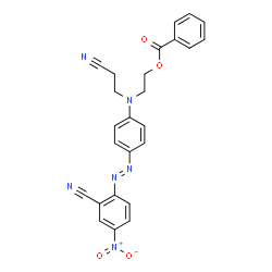 2-[[4-[(2-cyano-3-nitrophenyl)azo]phenyl](2-cyanoethyl)amino]ethyl benzoate结构式