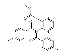 3-[Bis(4-methylbenzoyl)amino]-2-pyrazinecarboxylic acid methyl ester结构式