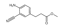 3-(4-amino-3-cyano-phenyl)-propionic acid methyl ester结构式