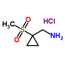 ([1-(Methylsulfonyl)cyclopropyl]methyl)amine hydrochloride structure