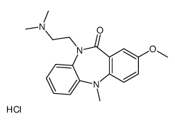 2-(8-methoxy-11-methyl-6-oxobenzo[b][1,4]benzodiazepin-5-yl)ethyl-dimethylazanium,chloride结构式