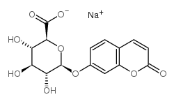 7-HYDROXY-2H-1-BENZOPYRAN-2-ONE GLUCURONIDE SODIUM SALT Structure