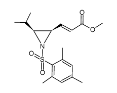 Methyl (2E,4R,5S)-6-methyl-4,5-[N-(2,4,6-trimethylphenylsulfonyl)epimino]hept-2-enoate结构式