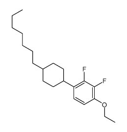 1-ethoxy-2,3-difluoro-4-(4-heptylcyclohexyl)benzene Structure
