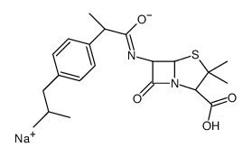 alpha-Methyl-4-(isobutyl) benzyl penicillin sodium结构式