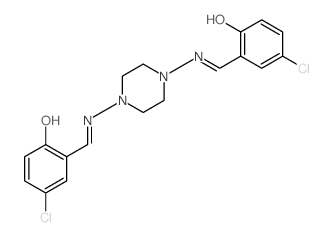 4-chloro-6-[[[4-[(3-chloro-6-oxo-1-cyclohexa-2,4-dienylidene)methylamino]piperazin-1-yl]amino]methylidene]cyclohexa-2,4-dien-1-one结构式