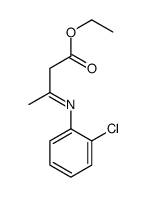 ethyl 3-(2-chlorophenyl)iminobutanoate结构式