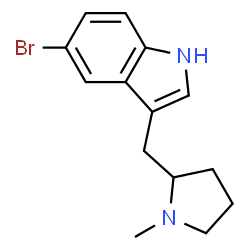 (S)-5-溴-3-((1-甲基吡咯烷-2-基)甲基)-1H-吲哚结构式